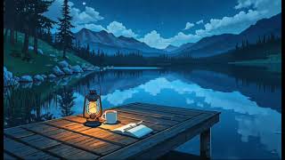 You Sit on a Quiet Lake Dock at Night 🌙 Soft Water & Crickets (3 Hours)