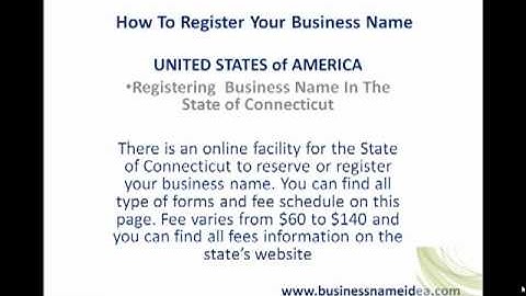 How to register business name in Connecticut or Connecticut business name registration