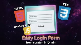Build a Login Form Using HTML, CSS & JavaScript | Beginner Tutorial
