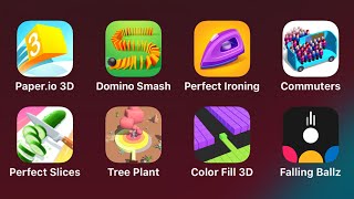 Paper.io, Domino Smash, Perfect Ironing, Commuters, Perfect Slices, Tree Plant, Color Fill 3D screenshot 4