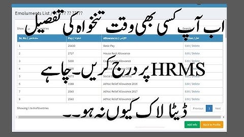 How to Edit pay (Emoluments) on HRMS if data is locked