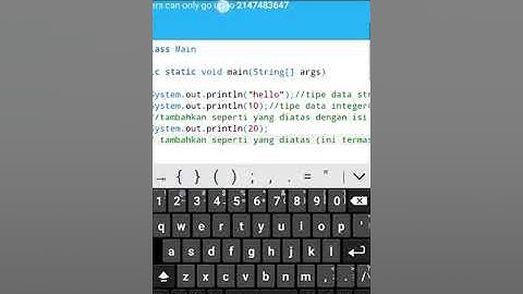 AIDE Tutorial - Java Skills (Data Types)