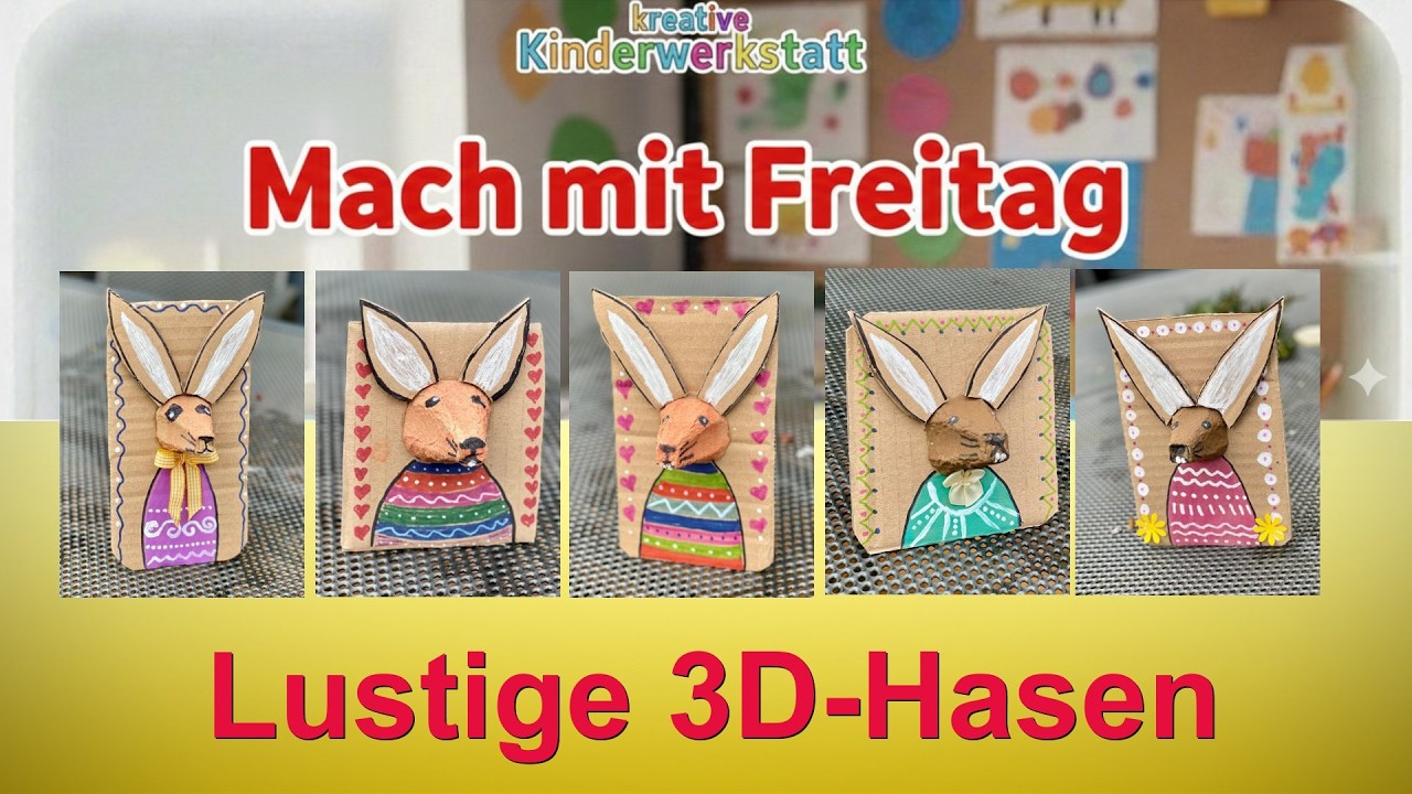 Pappe und Eierkartons zur Hand? Dann schnell die lustigen Hasen basteln! / RuthvonG