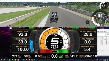Realdash Motec Wide Screen BeamNG F1 19000RPM Testing External Digital Cluster Instruments Dashboard