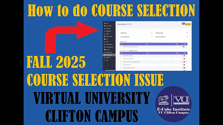 How to do Course Selection | Course Selection issue | Fall 2025 Course | VU Course Selection