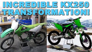 Blown Up KX250 Complete Transformation in 7 Minutes