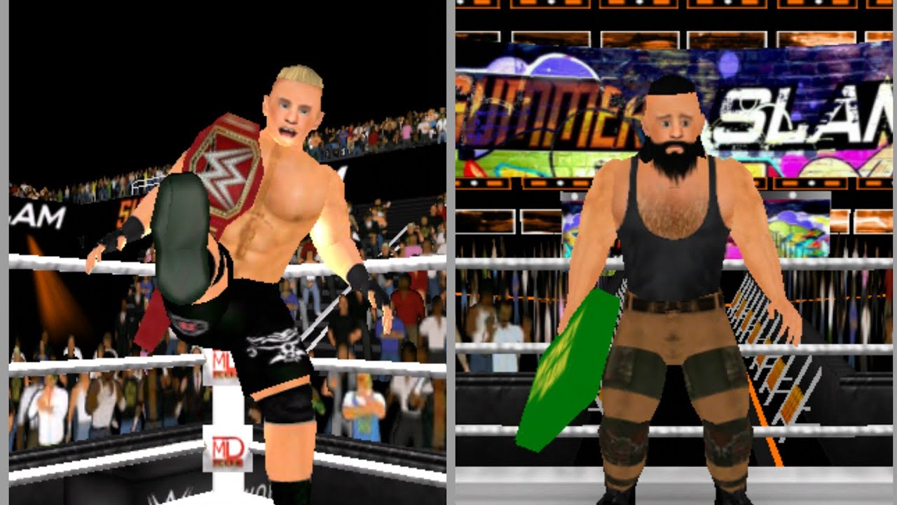 WR3D Brock Lesnar vs Roman Reigns ( Braun Strowman cash his MITB ) at Summerslam 2K18