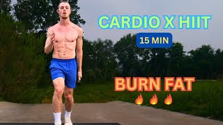 15 MINUTE CARDIO HIIT WORKOUT FULL BODY, ALL STANDING, NO EQUIPMENT, NO REPEATS