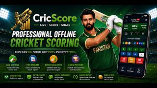 CricScore – Offline Cricket Scoring App🏏 | Live Scoring, PDF Reports, Match Analytics & Posters screenshot 4