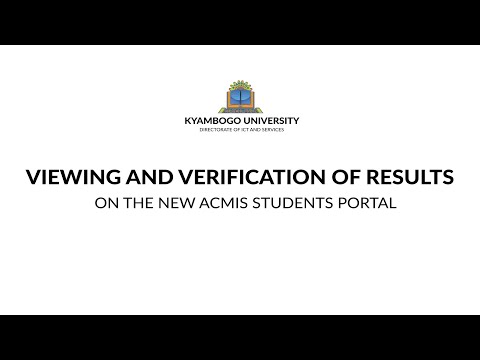 VIEWING AND VERIFICATION OF RESULTS ON NEW STUDENTS' PORTAL