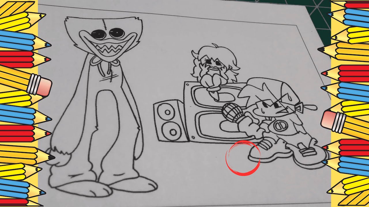 colorindo poppy play time friday night funkin / Huggy Wuggy Boyfriend Girlfriend