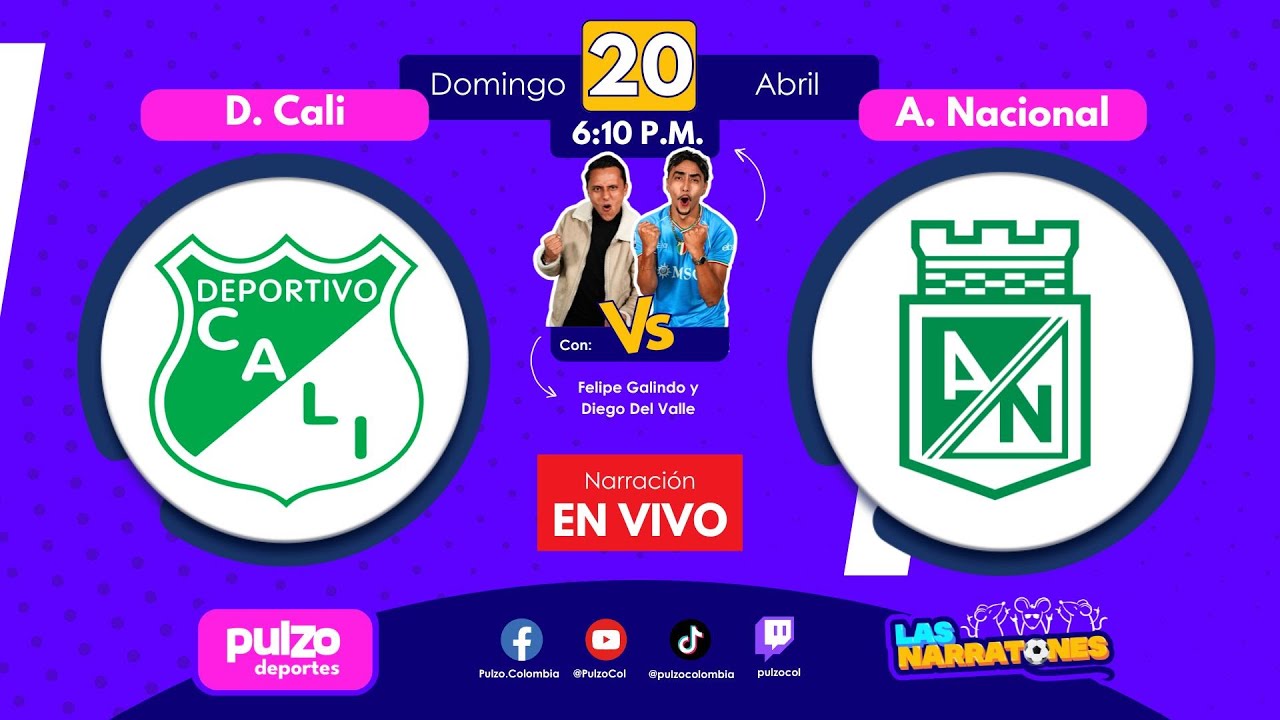 🔴Deportivo Cali Vs Atlético Nacional EN VIVO | Liga BetPlay 2025 Fecha ...