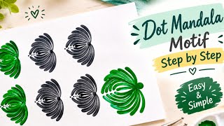 Easy Dot Mandala Motif for Beginners | Step by Step Swoosh Design Tutorial