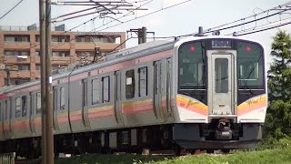 E129系A11+B20編成6連 信越本線下り普通443M 長岡→新潟