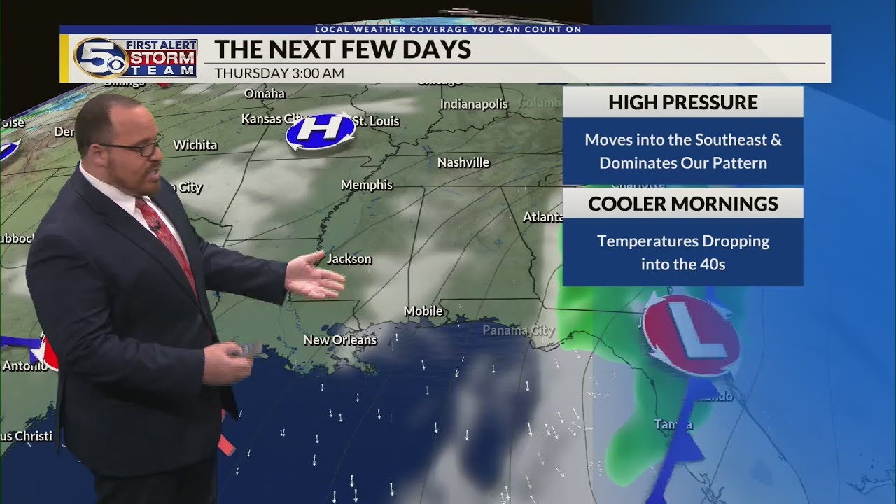 Drier Pattern Ahead, Cooler Mornings This Week - YouTube