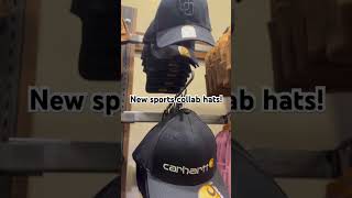New CARHARTT hats w/unique color ways &amp; sports collab at the CARHARTT store in Portland, Oregon!