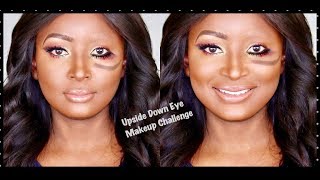 UPSIDE DOWN EYE MAKEUP CHALLENGE || AliceWalker.London