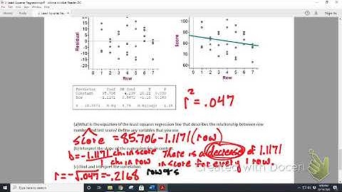 Linear regression example St dev of the residuals