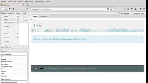 eXeLearning. Exportacion de contenidos en WebZip y subir a Aules (Moodle) - eXeIni U6 WebZip