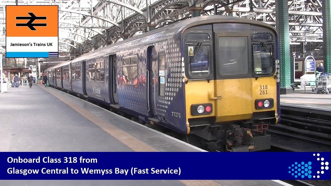 Onboard Class 318 from Glasgow Central to Wemyss Bay Fast Service - YouTube