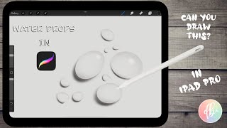 Create water drops in Procreate | easy to draw water drops