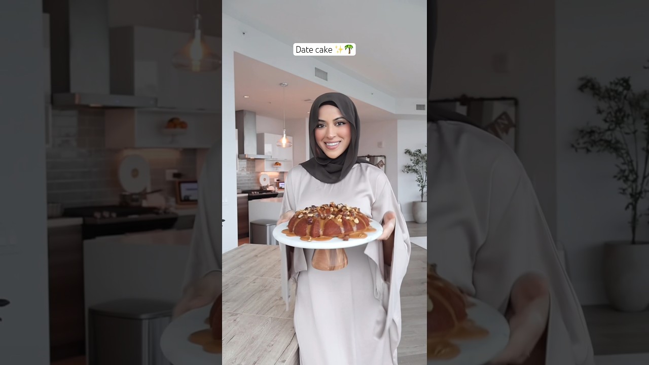 Moist and fluffy date cake 🤤😍🌴 perfect for iftar or Eid #easydessert #dates #ramadanrecipes