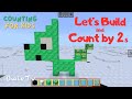 Skip Counting by 2s - Let's Build a Dog with 44 Blocks  | Owie’s Minecraft Numberblocks Build
