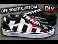 HOW TO: OFF WHITE INSPIRED VANS OLD SKOOL CUSTOM SHOES!!