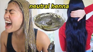 I COVERED MY THIN HAIR WITH HENNA & THIS HAPPENED! | Cassia for healthy thicker hair screenshot 1