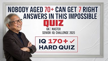 NOBODY AGED 70+ CAN GET 7 RIGHT ANSWERS IN THIS IMPOSSIBLE QUIZ |GK Master| Senior IQ Challenge 2025