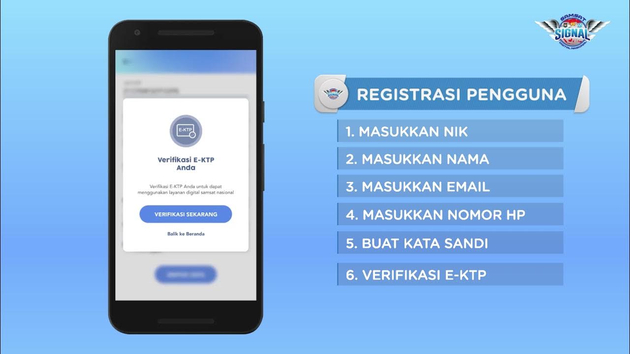 Cara Registrasi Pengguna Aplikasi Samsat Digital Nasional (SIGNAL