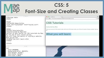 CSS 5: Font-Size and Creating a Class