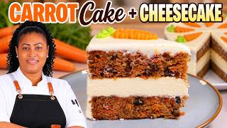You Won't Believe This Carrot Cake Has a Cheesecake Filling!
