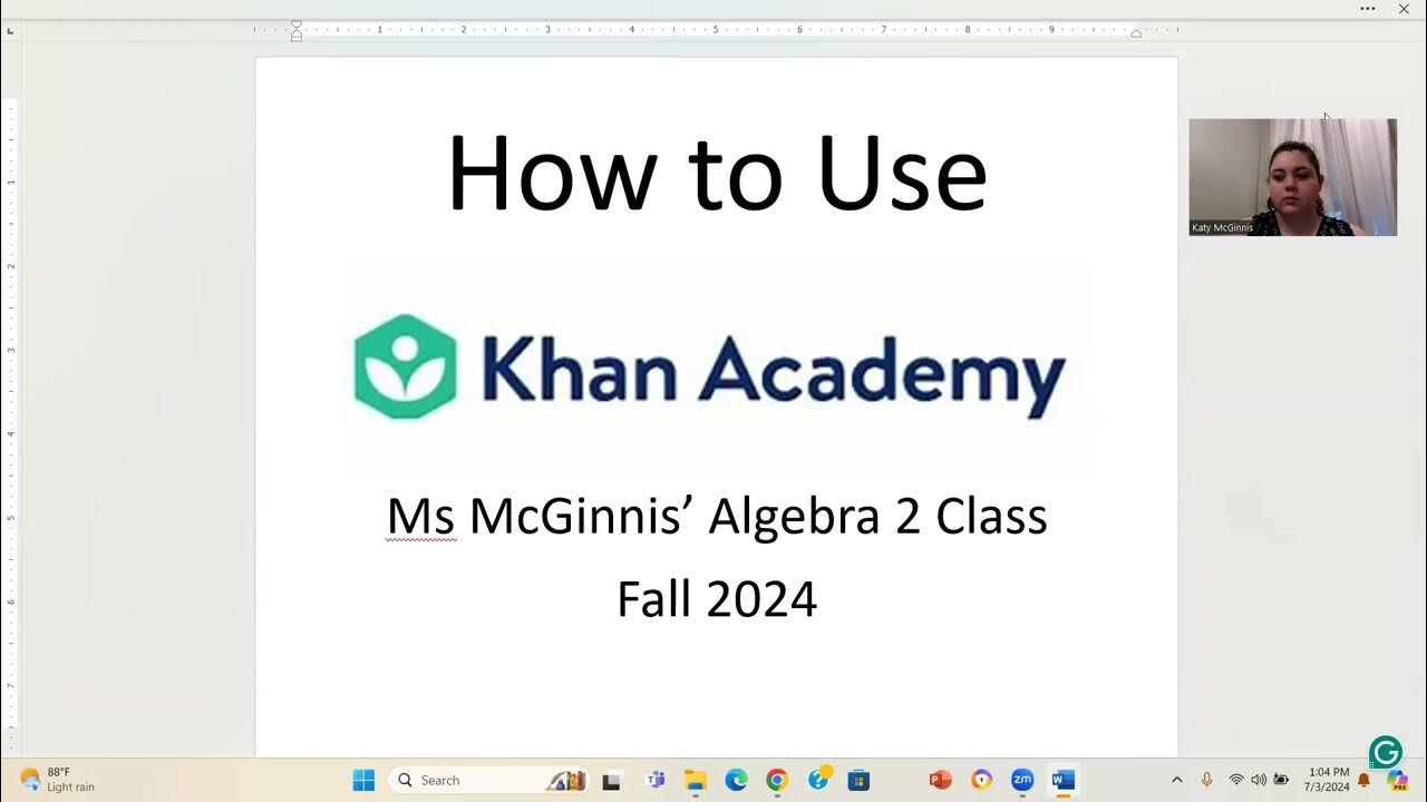 Comment Faire Un E Video Comme Khanacademy KhanAcademy Tutorial Original Video - YouTube
