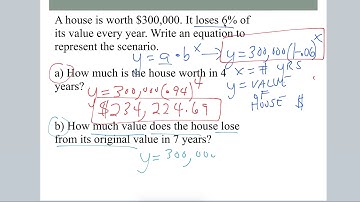 Exponential Growth and Decay Word Problems (with percent)