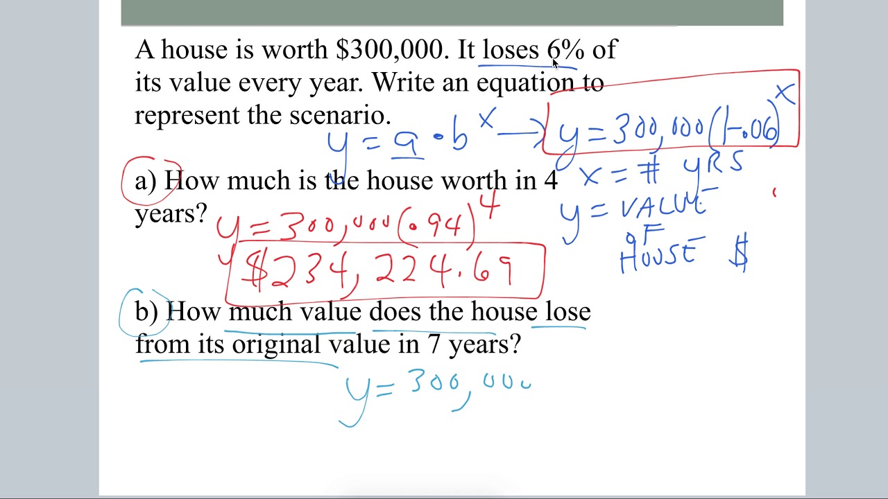 exponential-growth-and-decay-word-problems-with-percent-youtube