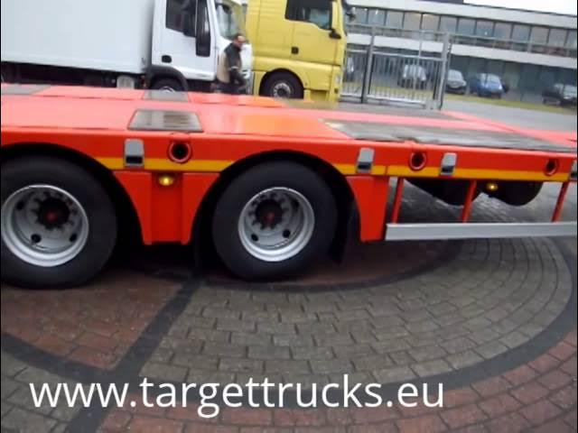 4 Axle Hydraulic Steering Low Loader Trailer/ Remorque surbaissée direction  hydraulique à 4 essieux 