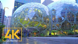 Seattle Streets Walking Tour 4K Video  Seattle's Downtown and Top Attractions of Seattle