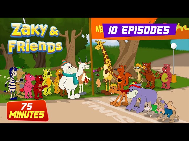 Zaky & Friends 75 Minutes Compilation | 10 Zaky Cartoon Episodes class=
