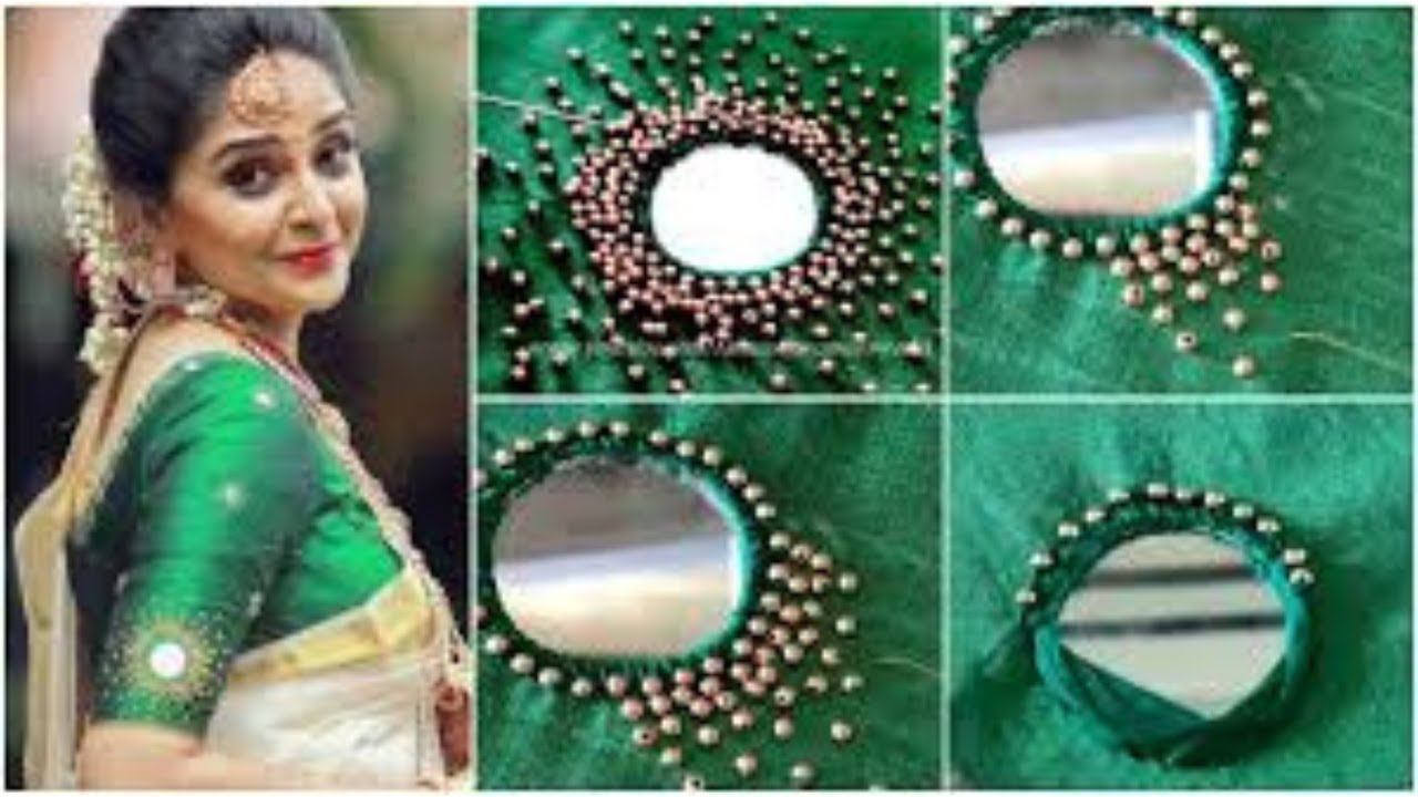 simple-mirror-work-blouse-designs-mirror-mirrorwork-youtube