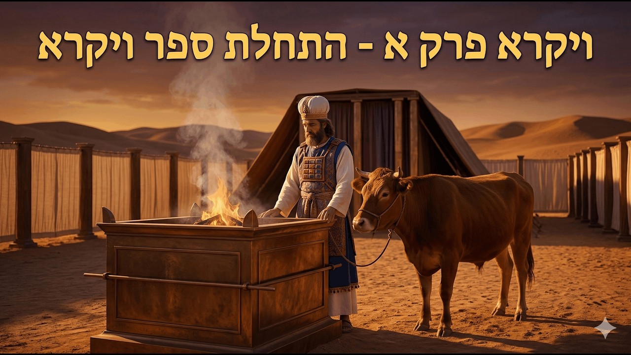 תנ”ך ויקרא פרק א – למה מקריבים קורבן עולה? ההתחלה של ספ… — Transcript