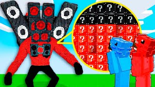 Batalla VS Titan SPEAKER-MAN de Lucky Blocks en Minecraft