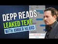 💔Broken Johnny Depp Explains Leaked Text Message  with Amber Heard