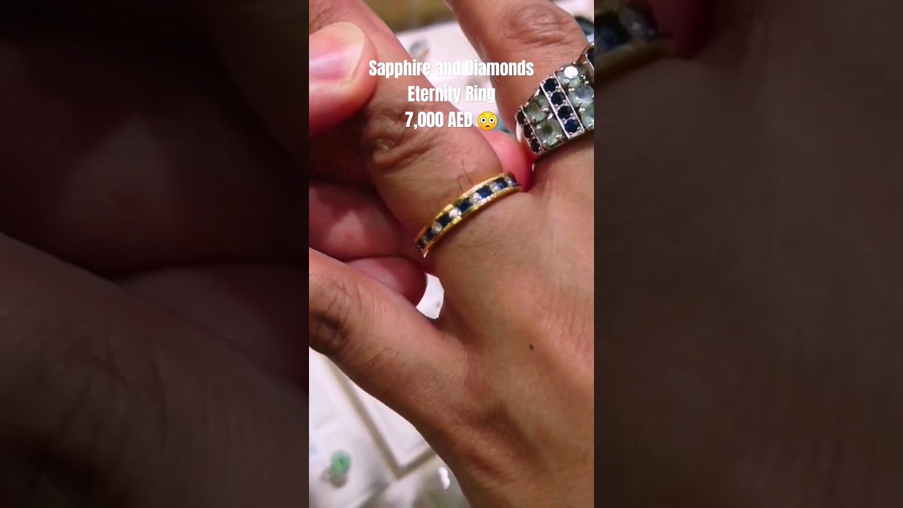 The blue sapphire and diamonds eternity ring is ❤️😍 