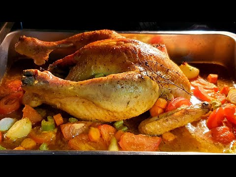 poulet-rôti-aux-olives-vertes-et-citron-confit-|-recette-simple-et-rapide