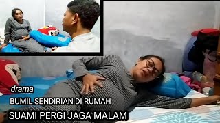 Bumil sendirian di rumah Ditinggal suami jaga malam pulang langsung melahirkan