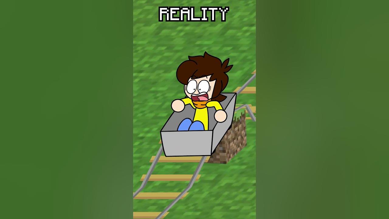 Rails in Minecraft (Animated #shorts)