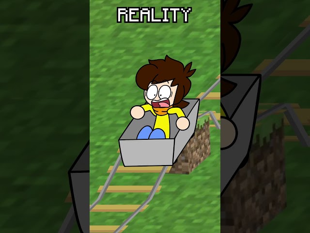 Rails in Minecraft (Animated #shorts) class=