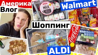 США Шоппинг весь день Бюджетная Закупка в ALDI Walmart Повесили шторы Big big family in the USA