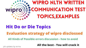Wipro NLTH written communication test || Wipro Essay Writing Topics, Tips & Tricks | Wipro NLTH 2021